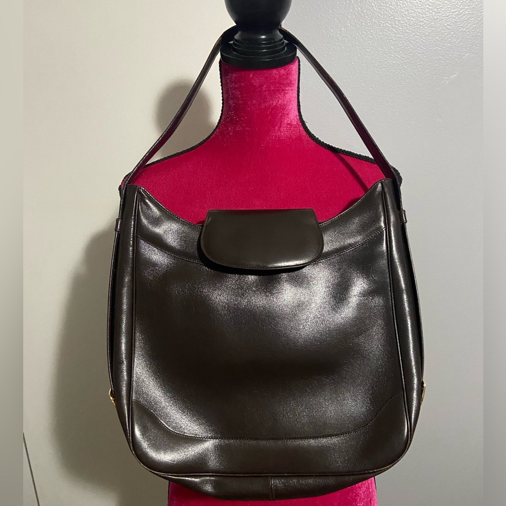 Gucci Dark Brown Leather Shoulder Bag